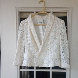 Forever 21 ivory/off white blazer Sz M
